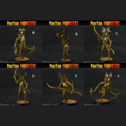 3D Printed Print Your Monsters Dark Tree Men The Shadowcreep Wood Set 28mm - 32mm D&D Wargaming (Online Only)