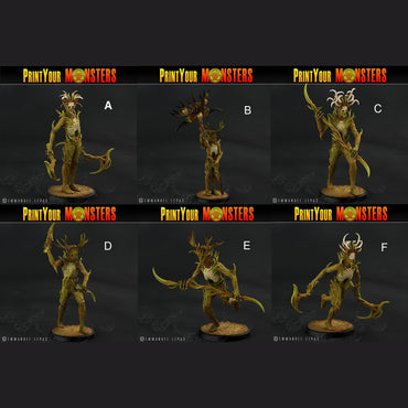 3D Printed Print Your Monsters Dark Tree Men The Shadowcreep Wood Set 28mm - 32mm D&D Wargaming (Online Only)