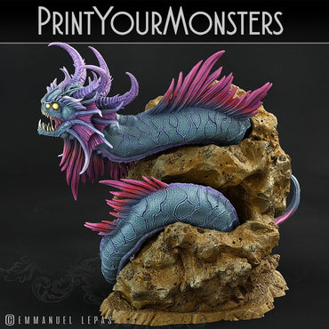 3D Printed Print Your Monsters Death Jester Eel Lurkers of the Deep 28mm - 32mm D&D Wargaming (Online Only)
