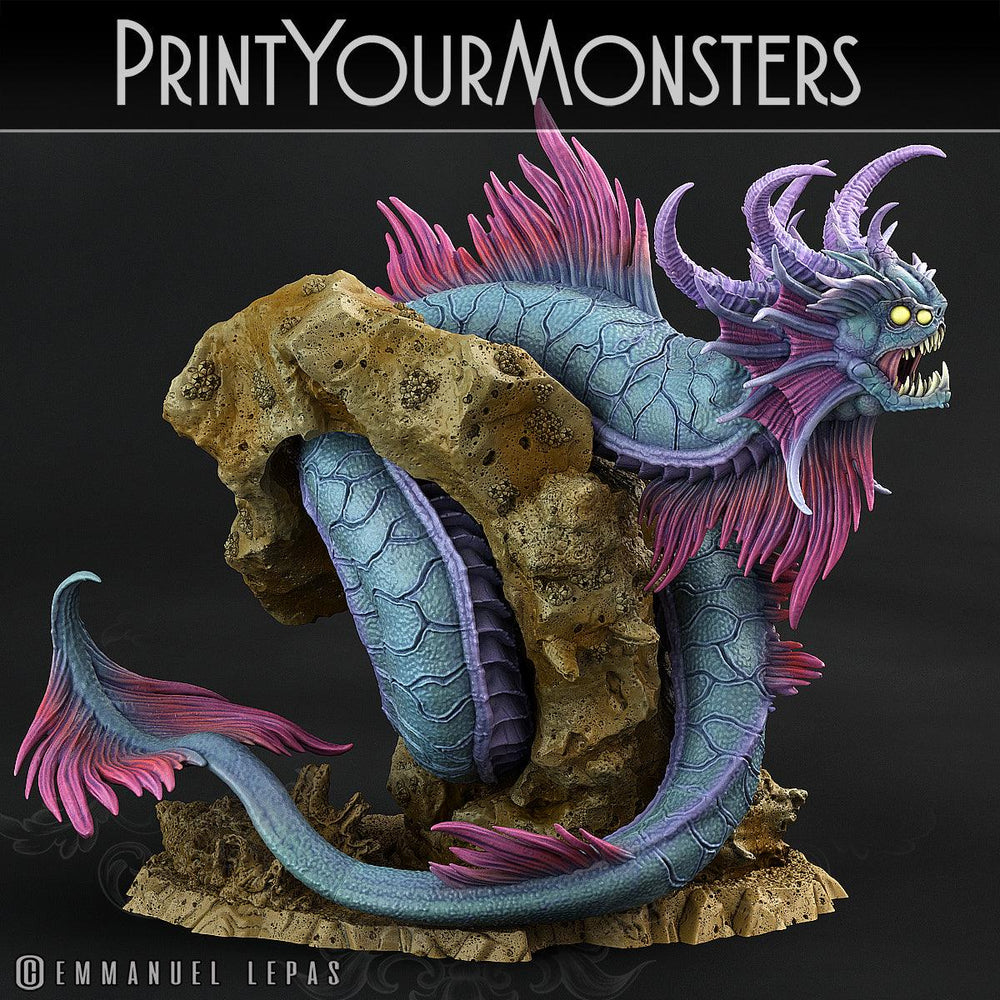 3D Printed Print Your Monsters Death Jester Eel Lurkers of the Deep 28mm - 32mm D&D Wargaming (Online Only)