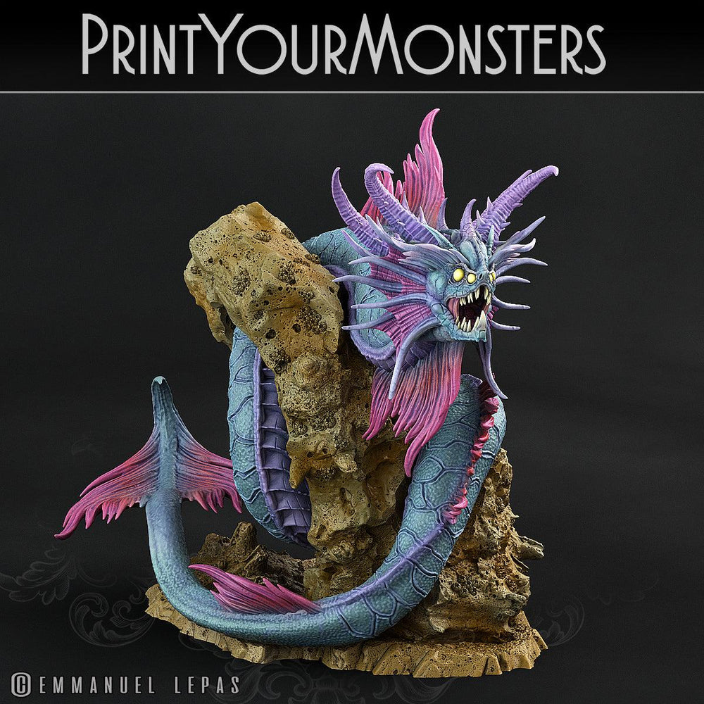 3D Printed Print Your Monsters Death Jester Eel Lurkers of the Deep 28mm - 32mm D&D Wargaming (Online Only)