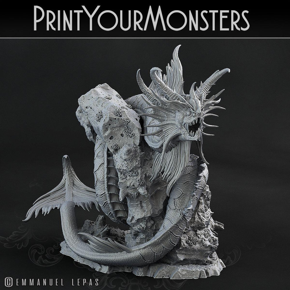 3D Printed Print Your Monsters Death Jester Eel Lurkers of the Deep 28mm - 32mm D&D Wargaming (Online Only)