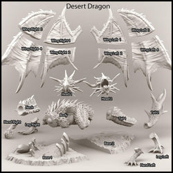 3D Printed Print Your Monsters Desert Dragon Desert Orcs Set 28mm - 32mm D&D Wargaming (Online Only)