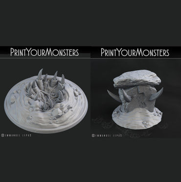 3D Printed Print Your Monsters Desert Monster Rocks Desert Orcs Set 28mm - 32mm D&D Wargaming (Online Only)
