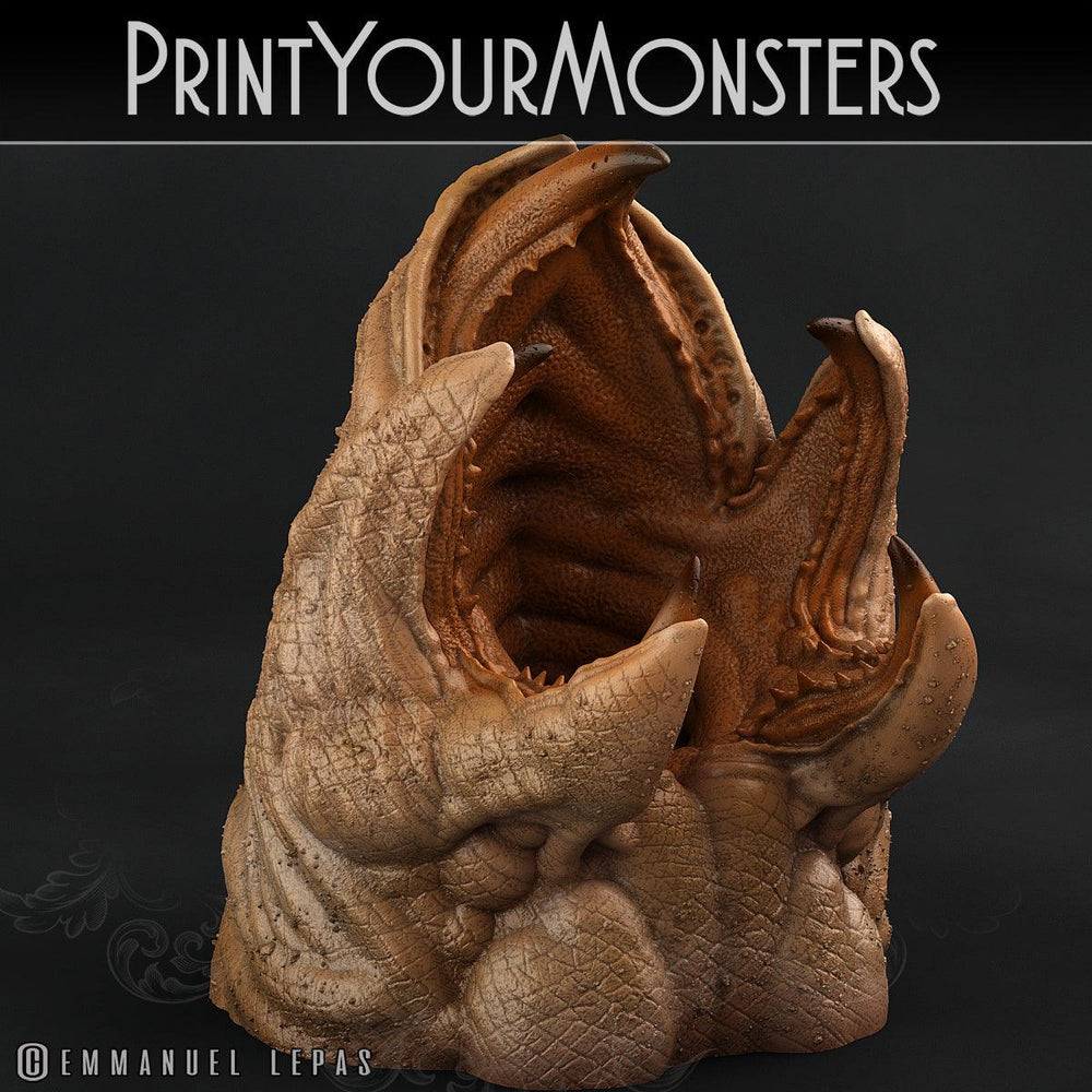 3D Printed Print Your Monsters Dune Maw Worms Subterranean Terrors 28mm - 32mm D&D Wargaming (Online Only)