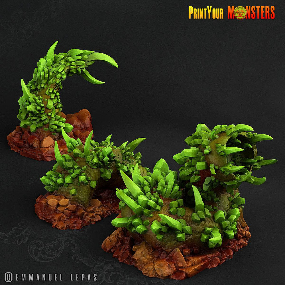 3D Printed Print Your Monsters Emerald Worm Legendary Crystal Monsters 28mm - 32mm D&D Wargaming (Online Only)