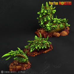 3D Printed Print Your Monsters Emerald Worm Legendary Crystal Monsters 28mm - 32mm D&D Wargaming (Online Only)
