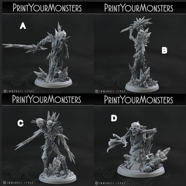 3D Printed Print Your Monsters Frozen Skeletons The Wrath of Gloomrime Monsters Part I Set 28mm - 32mm D&D Wargaming (Online Only)