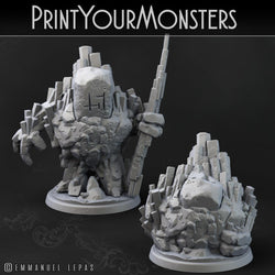 3D Printed Print Your Monsters Gardiens Basalt Earth Elemental Set 28mm - 32mm D&D Wargaming (Online Only)