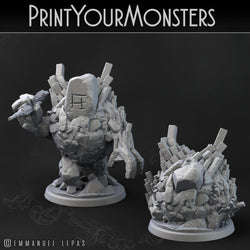 3D Printed Print Your Monsters Gardiens Basalt Earth Elemental Set 28mm - 32mm D&D Wargaming (Online Only)