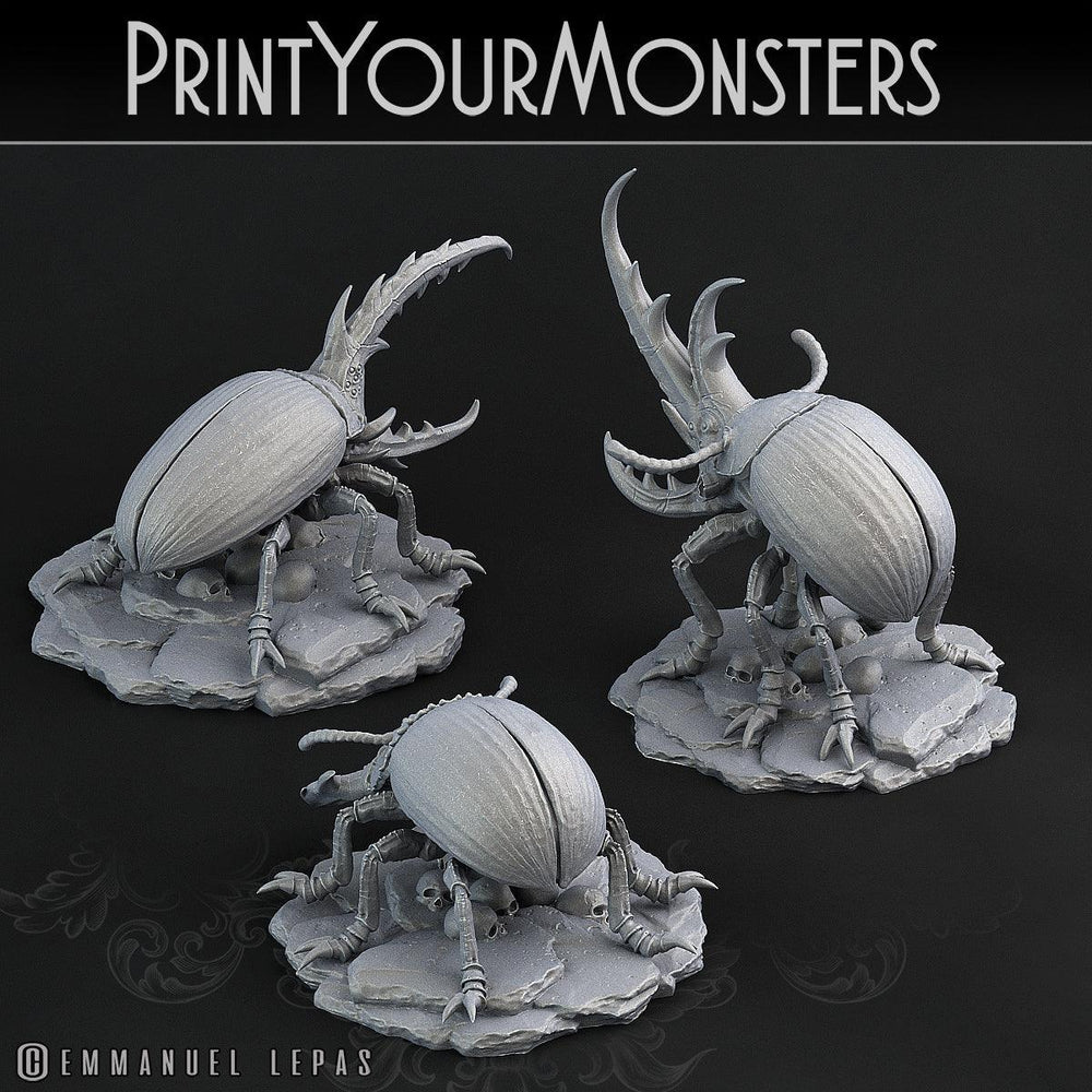 3D Printed Print Your Monsters Giant Beetles Total Insects 28mm - 32mm D&D Wargaming (Online Only)