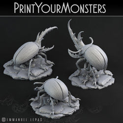 3D Printed Print Your Monsters Giant Beetles Total Insects 28mm - 32mm D&D Wargaming (Online Only)