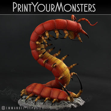 3D Printed Print Your Monsters Giant Centipede Total Insects 28mm - 32mm D&D Wargaming (Online Only)