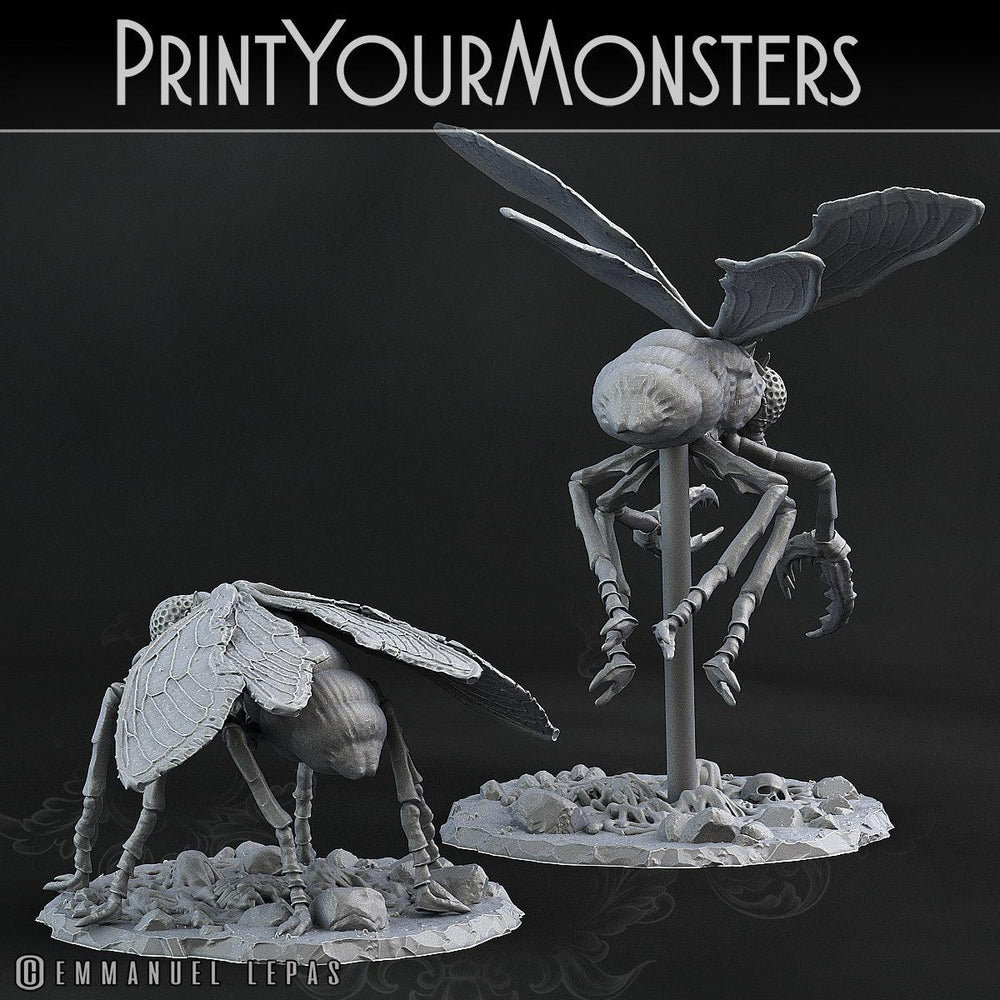 3D Printed Print Your Monsters Giant Flies Total Insects 28mm - 32mm D&D Wargaming (Online Only)