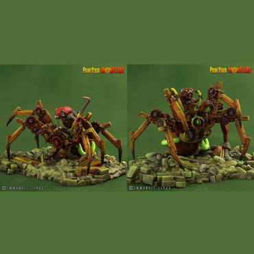 3D Printed Print Your Monsters Giant Mechanic Spiders and Riders The Toxic Rats Domination Set 28mm - 32mm D&D Wargaming (Online Only)