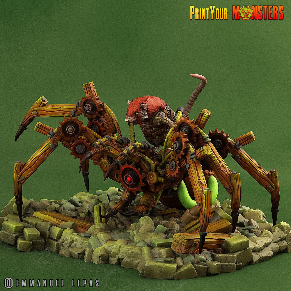 3D Printed Print Your Monsters Giant Mechanic Spiders and Riders The Toxic Rats Domination Set 28mm - 32mm D&D Wargaming (Online Only)