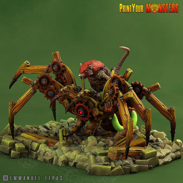 3D Printed Print Your Monsters Giant Mechanic Spiders and Riders The Toxic Rats Domination Set 28mm - 32mm D&D Wargaming (Online Only)