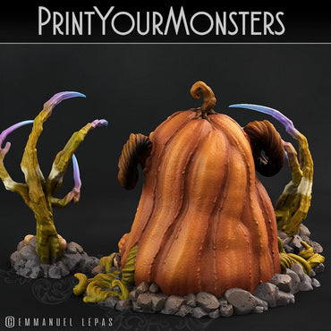3D Printed Print Your Monsters Giant Pumpkin Ogre Attack Pack II 28mm - 32mm D&D Wargaming (Online Only)
