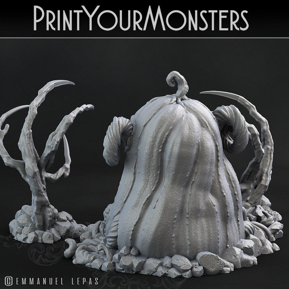 3D Printed Print Your Monsters Giant Pumpkin Ogre Attack Pack II 28mm - 32mm D&D Wargaming (Online Only)