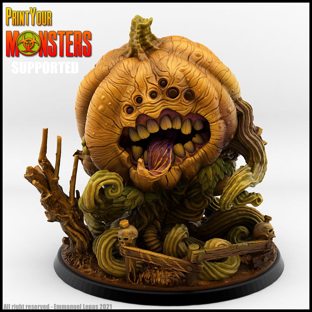 3D Printed Print Your Monsters Giant Pumpkin Pumpkins Attack Pack 28mm - 32mm D&D Wargaming (Online Only)