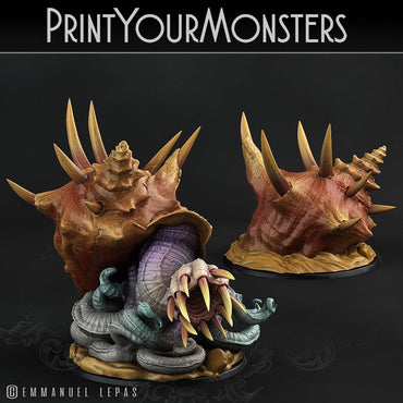 3D Printed Print Your Monsters Giant Shells Lurkers of the Deep 28mm - 32mm D&D Wargaming (Online Only)
