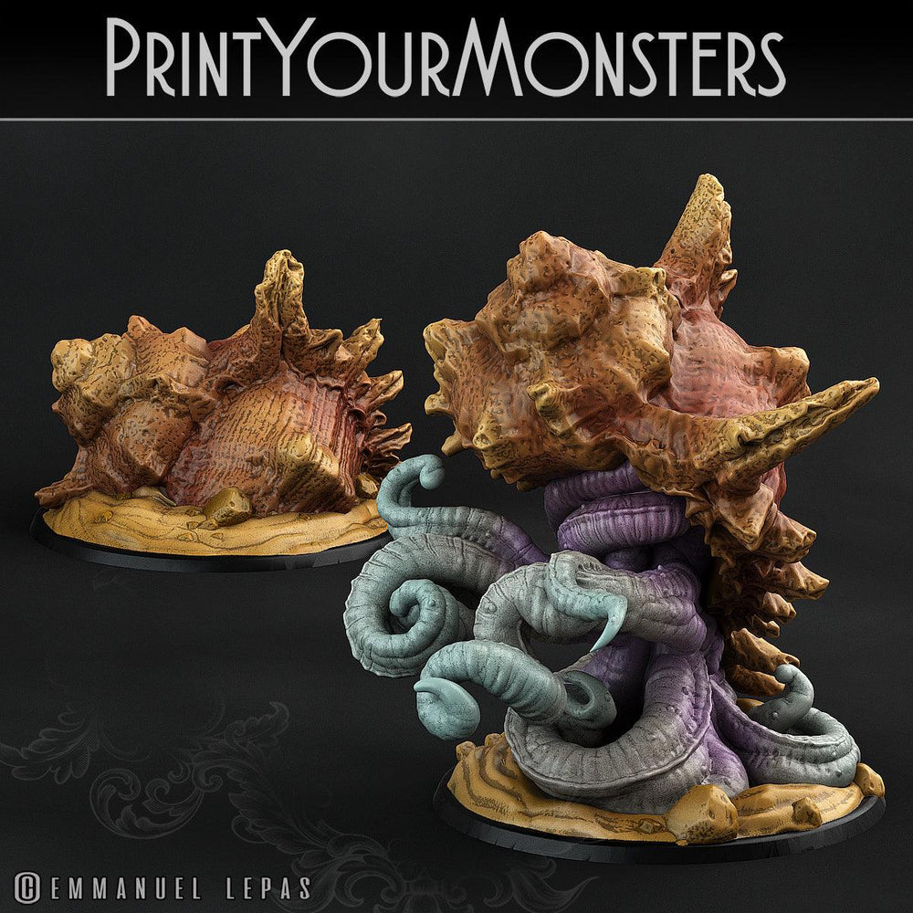 3D Printed Print Your Monsters Giant Shells Lurkers of the Deep 28mm - 32mm D&D Wargaming (Online Only)