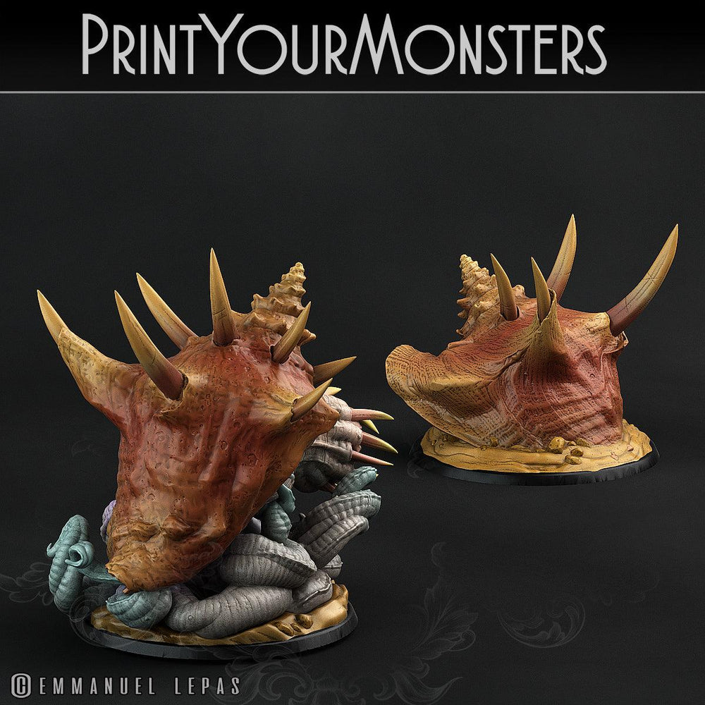 3D Printed Print Your Monsters Giant Shells Lurkers of the Deep 28mm - 32mm D&D Wargaming (Online Only)