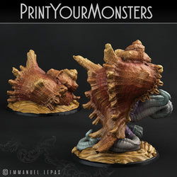 3D Printed Print Your Monsters Giant Shells Lurkers of the Deep 28mm - 32mm D&D Wargaming (Online Only)