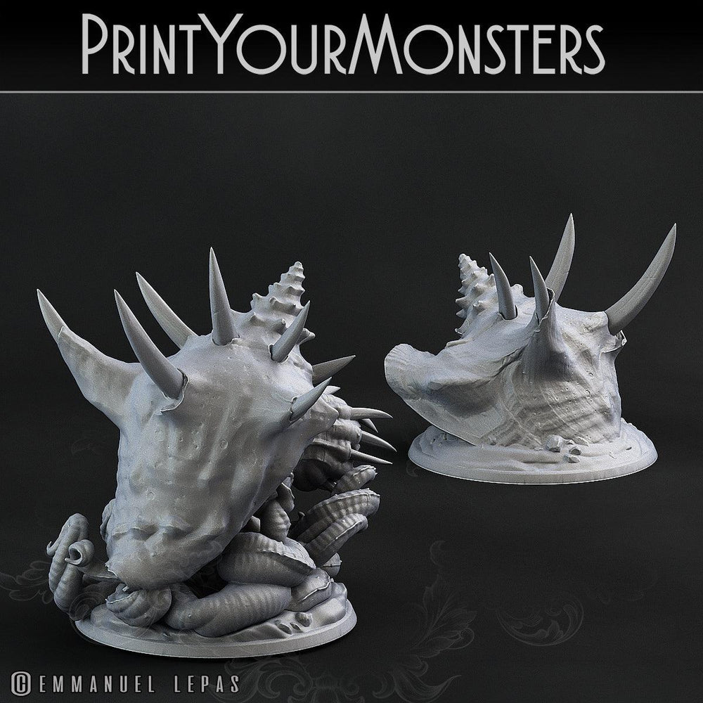 3D Printed Print Your Monsters Giant Shells Lurkers of the Deep 28mm - 32mm D&D Wargaming (Online Only)