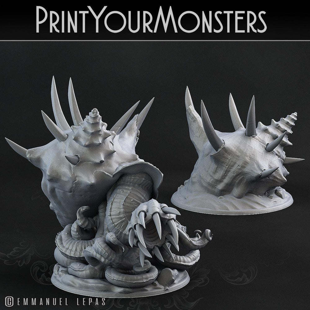 3D Printed Print Your Monsters Giant Shells Lurkers of the Deep 28mm - 32mm D&D Wargaming (Online Only)