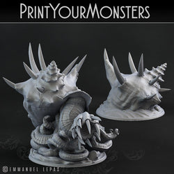 3D Printed Print Your Monsters Giant Shells Lurkers of the Deep 28mm - 32mm D&D Wargaming (Online Only)
