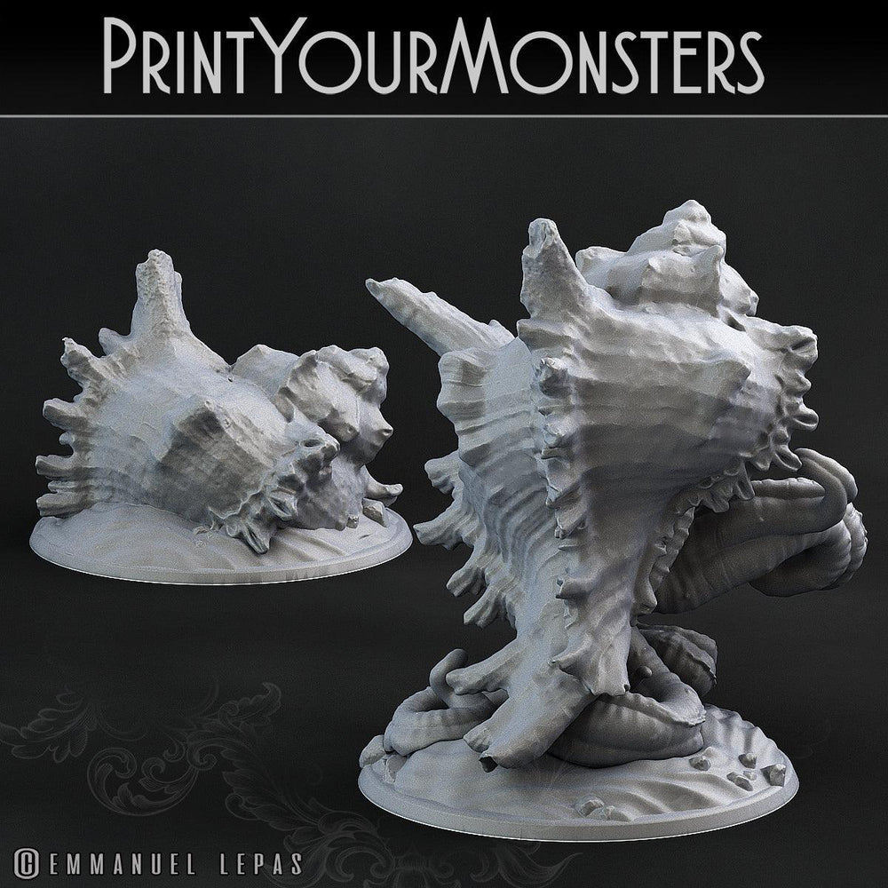3D Printed Print Your Monsters Giant Shells Lurkers of the Deep 28mm - 32mm D&D Wargaming (Online Only)