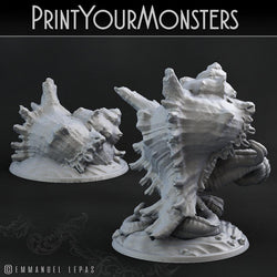 3D Printed Print Your Monsters Giant Shells Lurkers of the Deep 28mm - 32mm D&D Wargaming (Online Only)