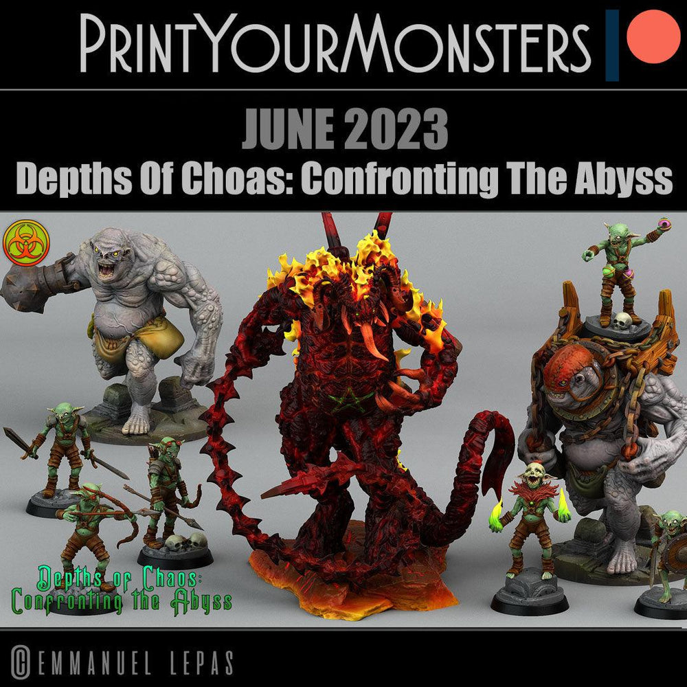 3D Printed Print Your Monsters Goblins Depths Of Choas Confronting The Abyss 28mm - 32mm D&D Wargaming (Online Only)