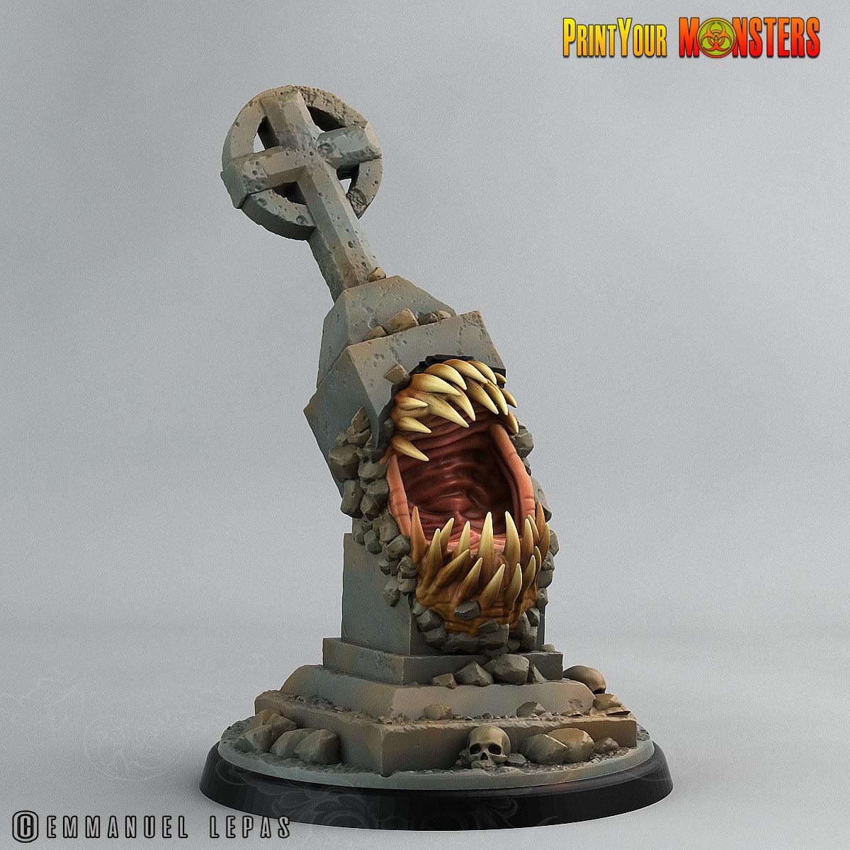 3D Printed Print Your Monsters Graveyard Mimic The Living Graveyard 28mm - 32mm D&D Wargaming (Online Only)