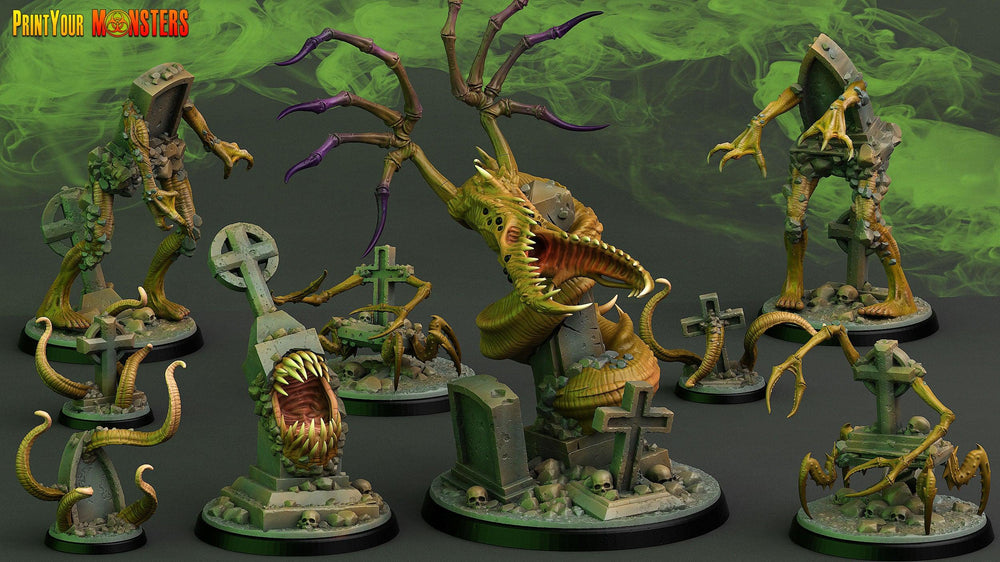 3D Printed Print Your Monsters Graveyard Mimic The Living Graveyard 28mm - 32mm D&D Wargaming (Online Only)