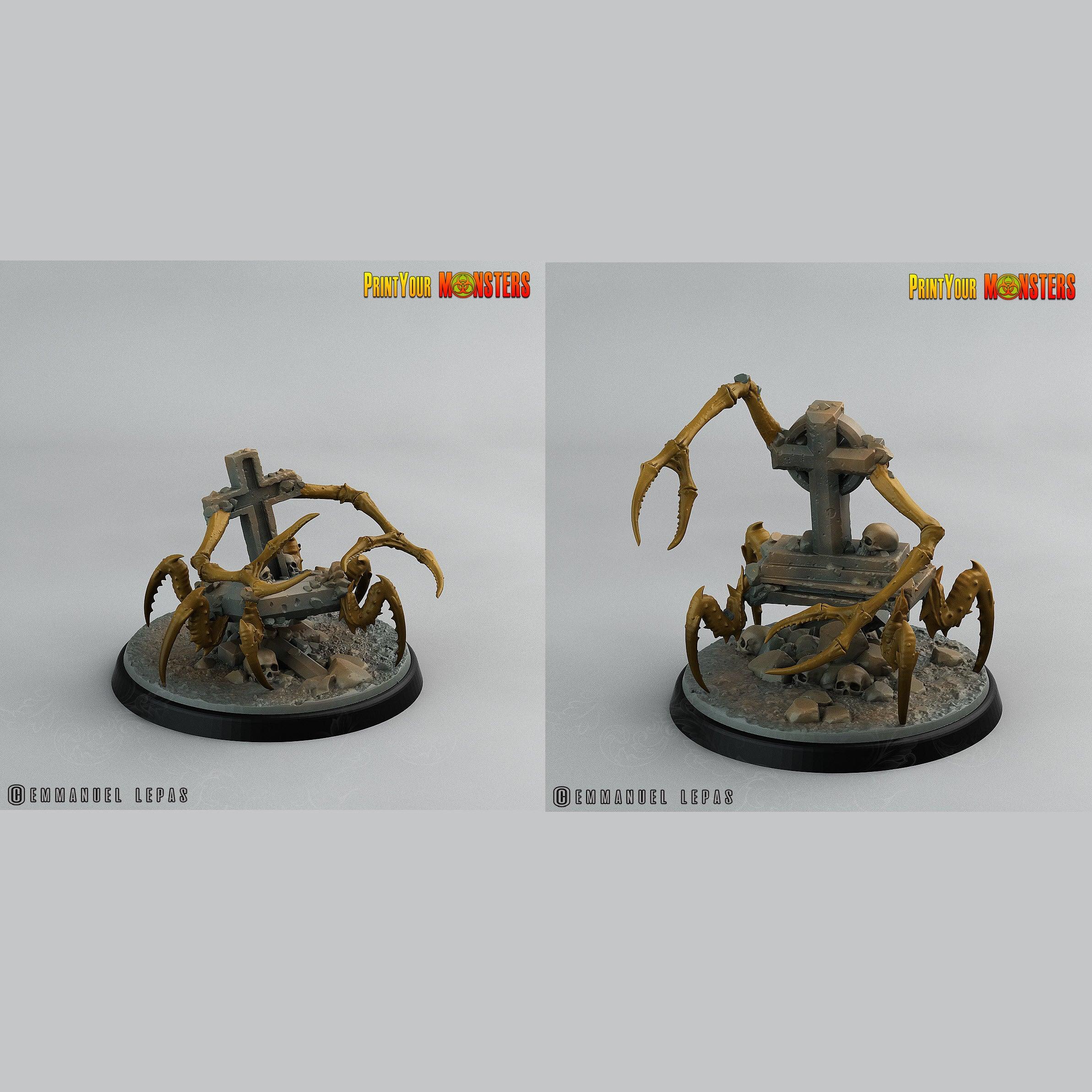 3D Printed Print Your Monsters Graveyard Spiders The Living Graveyard 28mm - 32mm D&D Wargaming (Online Only)