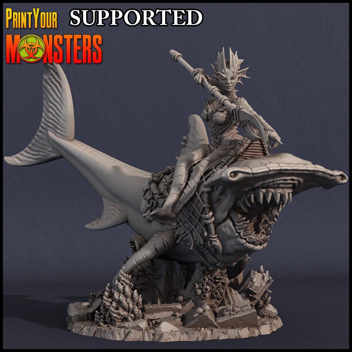 3D Printed Print Your Monsters Great Hammer Rider Dark Water Sanctum 28mm - 32mm D&D Wargaming (Online Only)