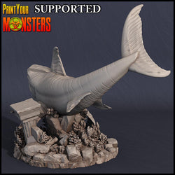 3D Printed Print Your Monsters Great White Shark Rider Dark Water Sanctum 28mm - 32mm D&D Wargaming (Online Only)