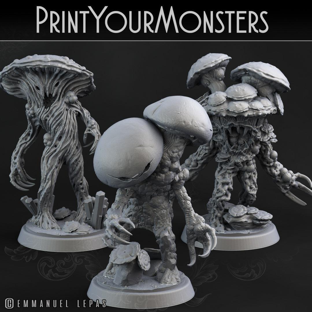 3D Printed Print Your Monsters Grotto Fungi Warriors Nightmare Grotto Fungi 28mm - 32mm D&D Wargaming (Online Only)