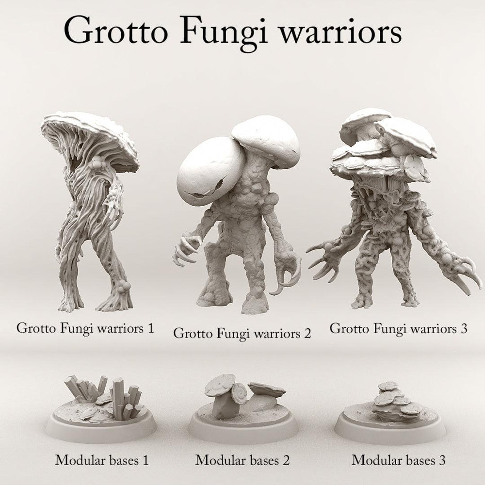 3D Printed Print Your Monsters Grotto Fungi Warriors Nightmare Grotto Fungi 28mm - 32mm D&D Wargaming (Online Only)
