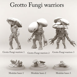 3D Printed Print Your Monsters Grotto Fungi Warriors Nightmare Grotto Fungi 28mm - 32mm D&D Wargaming (Online Only)