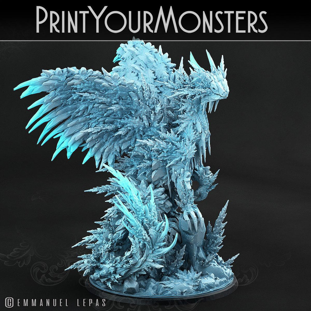 3D Printed Print Your Monsters Hoarfrost Dragon The Wrath of Gloomrime Monsters Part I Set 28mm - 32mm D&D Wargaming (Online Only)