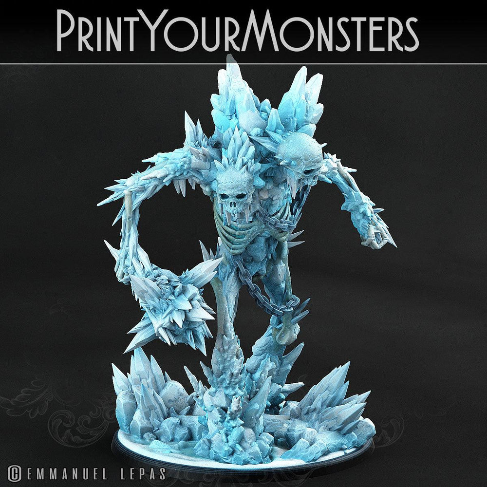 3D Printed Print Your Monsters Hoarfrost Ettin Skeletons The Wrath of Gloomrime Monsters Part II Set 28mm - 32mm D&D Wargaming (Online Only)
