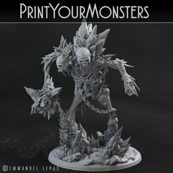 3D Printed Print Your Monsters Hoarfrost Ettin Skeletons The Wrath of Gloomrime Monsters Part II Set 28mm - 32mm D&D Wargaming (Online Only)