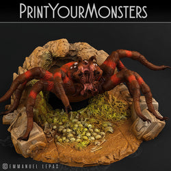 3D Printed Print Your Monsters Hollowhaunt Tarantula Spider 28mm - 32mm D&D Wargaming (Online Only)