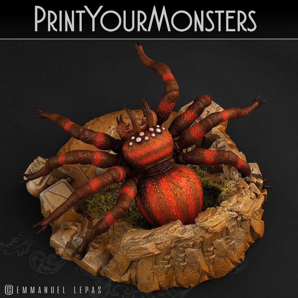 3D Printed Print Your Monsters Hollowhaunt Tarantula Spider 28mm - 32mm D&D Wargaming (Online Only)