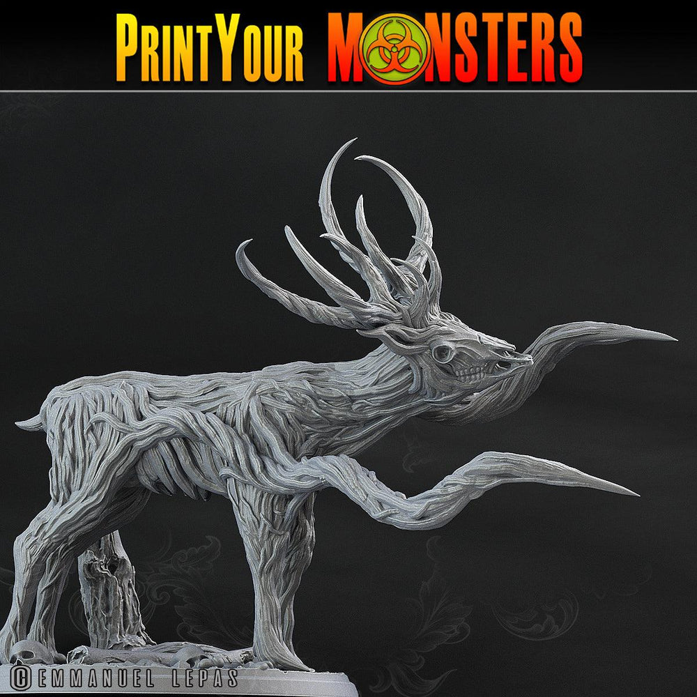 3D Printed Print Your Monsters Horrific Deer The Shadowcreep Wood Set 28mm - 32mm D&D Wargaming (Online Only)