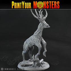 3D Printed Print Your Monsters Horrific Deer The Shadowcreep Wood Set 28mm - 32mm D&D Wargaming (Online Only)