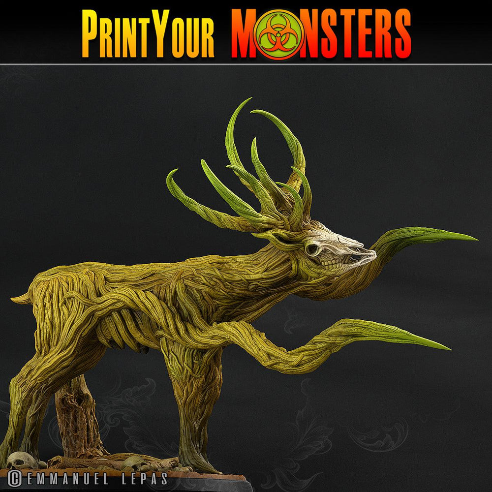 3D Printed Print Your Monsters Horrific Deer The Shadowcreep Wood Set 28mm - 32mm D&D Wargaming (Online Only)